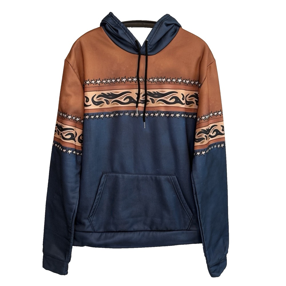 Shirts | Mens Western Pullover Hoodie Xl Aztec Tribal Print